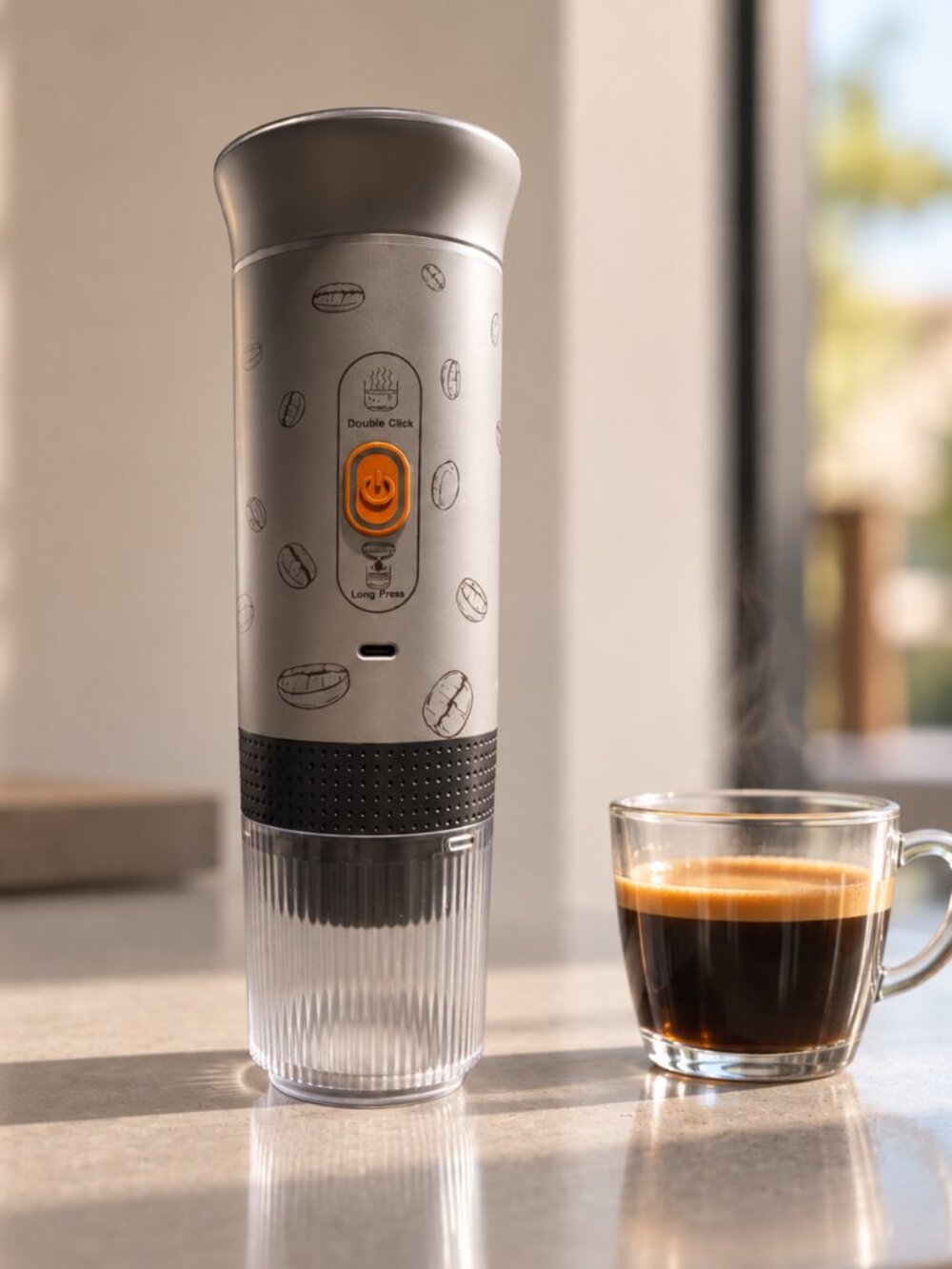 Portable Espresso Machine 3-In-1 Self-Heating 20 Bar with Battery